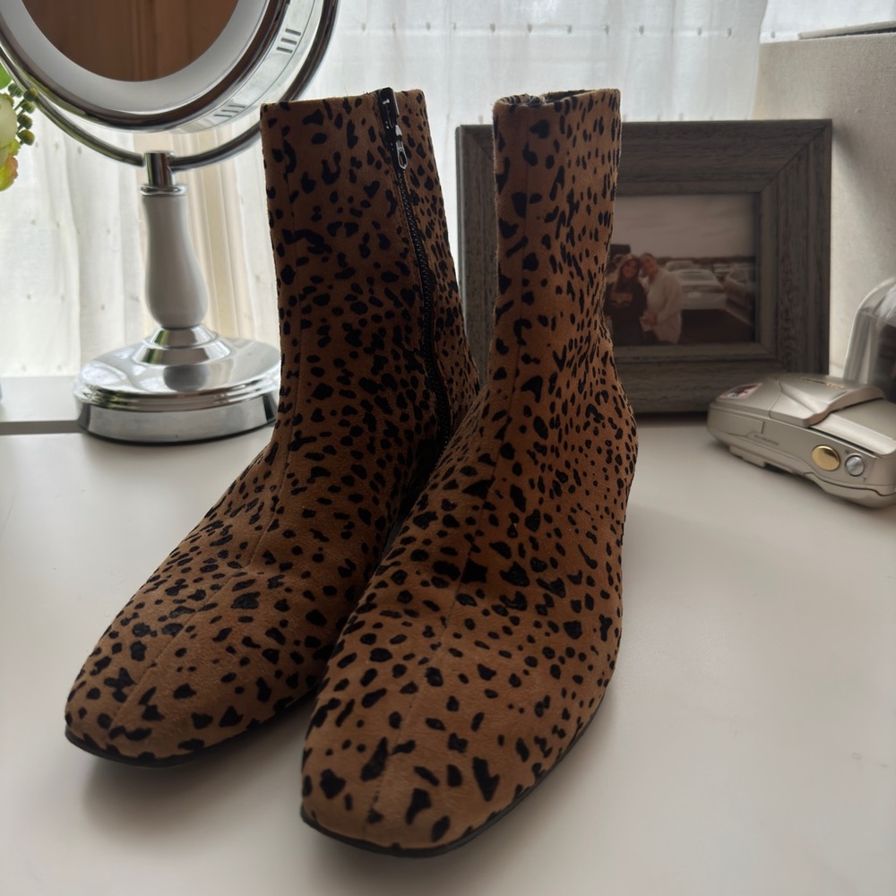 Rag & Bone Aslen Leopard Print Suede Boots - image 3